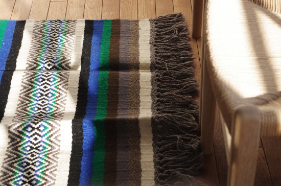 WOOL RUG green*blue MFABRICA ALENTEJANA DE LANIFICIOUS - credenza online  shop