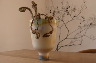 1.9m - fresco<br />vase　green*beige