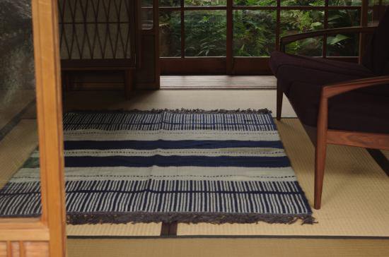 WOOL RUG white*navy MFABRICA ALENTEJANA DE LANIFICIOUS - credenza online  shop