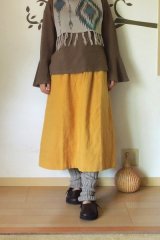 bighug タンポポ色の手織りコットンスカート