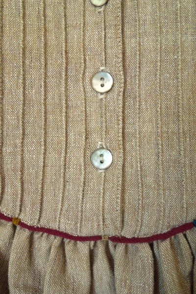 bighug 手織りウールコットン ヤオ刺繍バハマドレス | 手織りな素朴な風合いと温かさを持つドレス - holy fruit