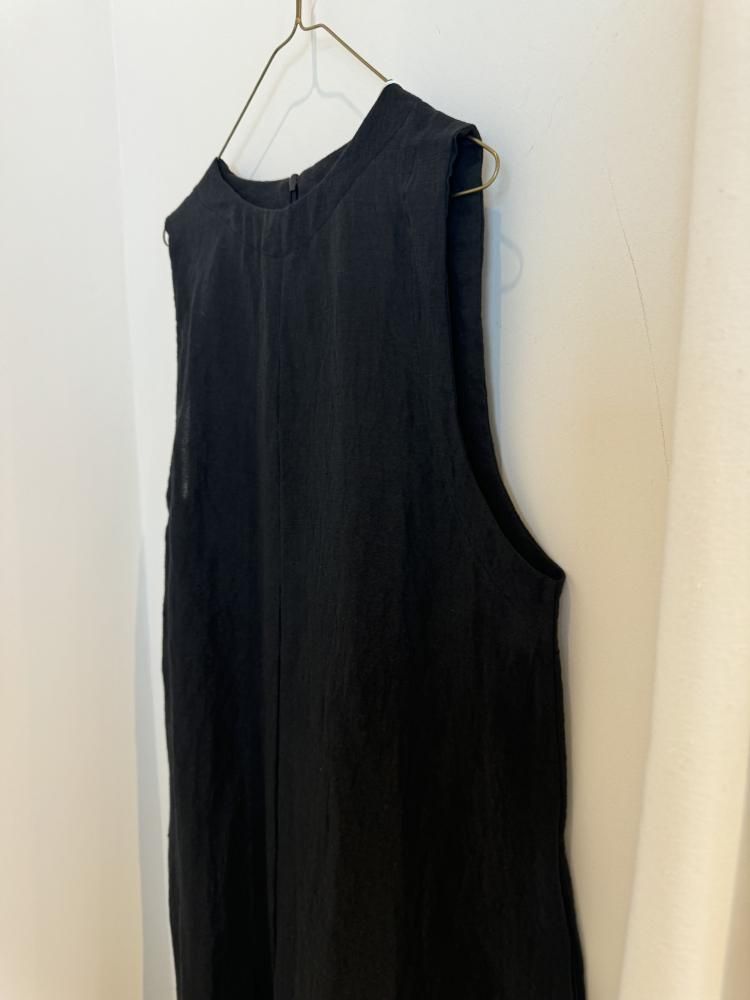 サロペット・オーバーオール・オールインワン ito fukuoka linen black all-in-one linen black all-in-one - ito