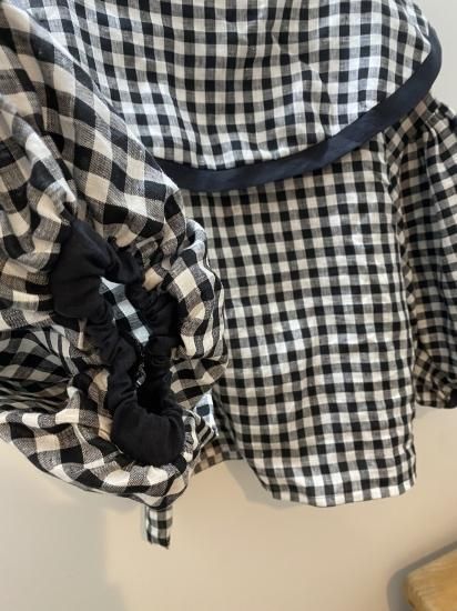 ito作家　big collar piping tops【checkered】 big collar piping tops【checkered】 - ito
