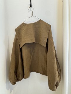 <img class='new_mark_img1' src='https://img.shop-pro.jp/img/new/icons14.gif' style='border:none;display:inline;margin:0px;padding:0px;width:auto;' />square collar linen topsbrown