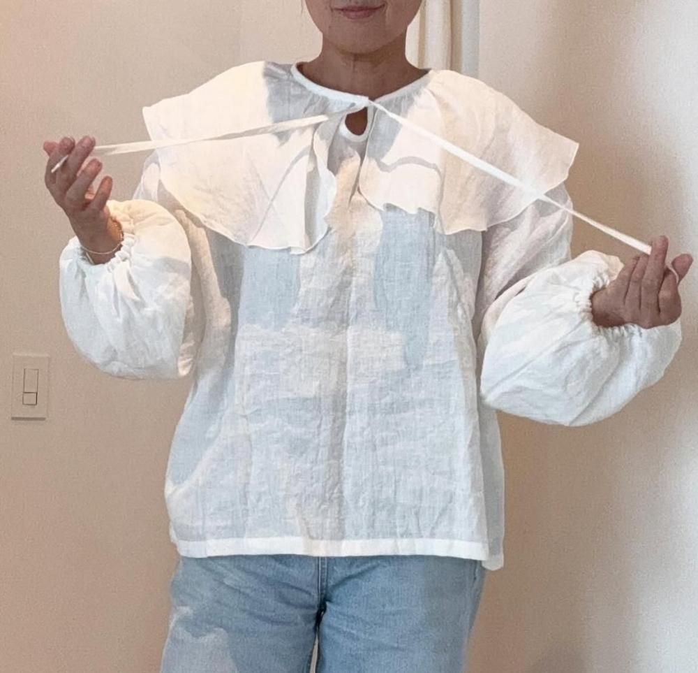 ito fukuokaリネンブラウス French linen tops ito fukuoka】linen