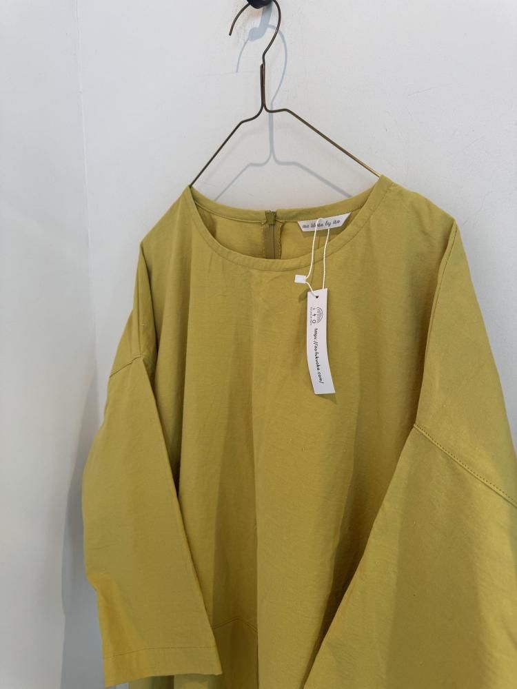 jump suit slim 《yellow》cotton hemp - ito