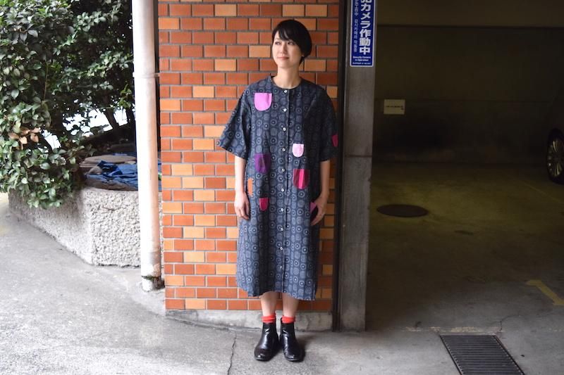 marimekko vintage “iloinen takki”（墨色）ワンピース