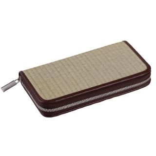 < EATABLE > Tatami 財布 天然い草 ラウンド財布／大地（だいち）茶 - 織田たたみ